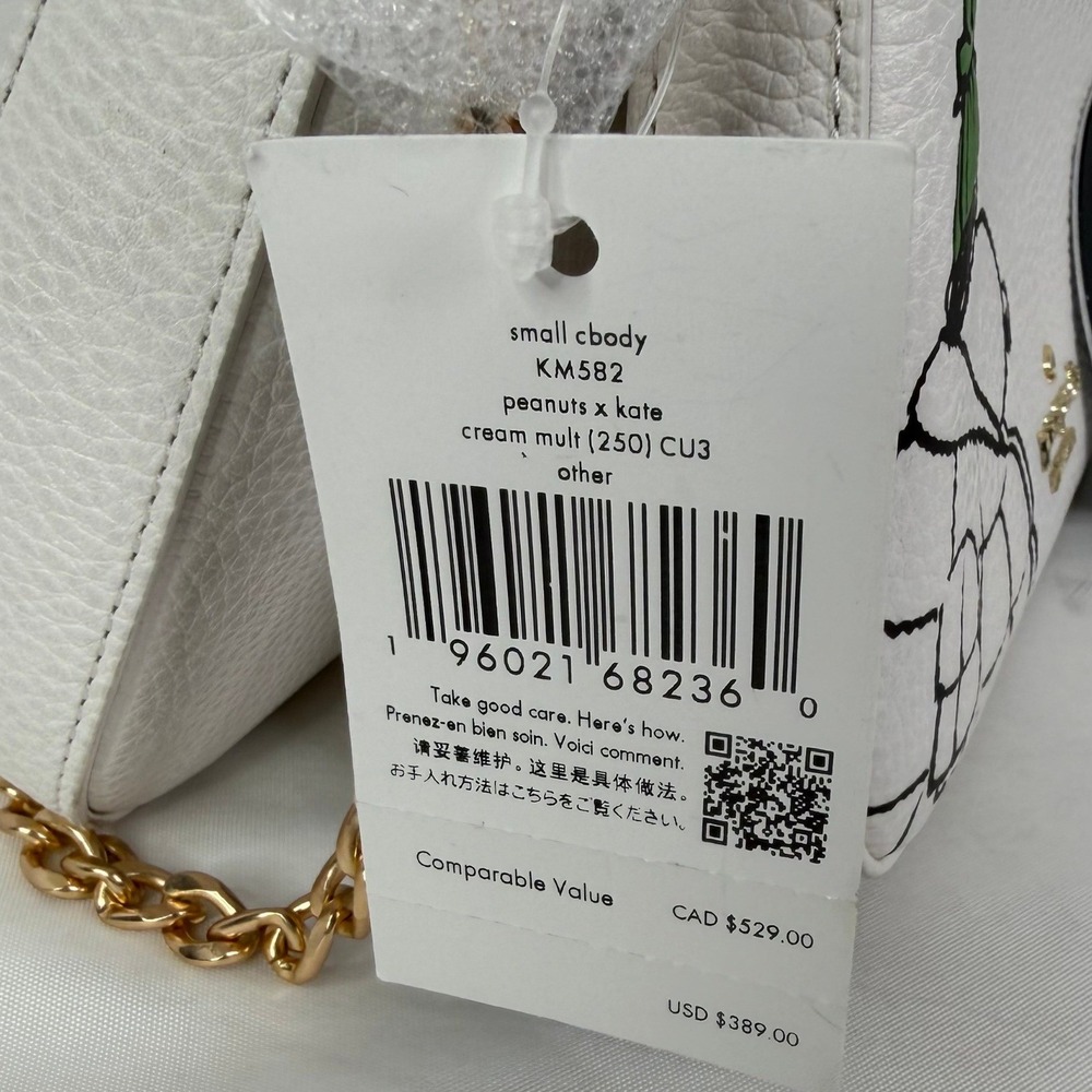 Kate Spade x Peanuts Snoopy Small Crossbody Bag Cream Multi KM582 NEW - Picture 11 of 13